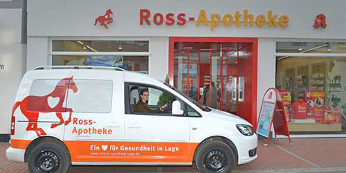 Lieferservice Bild des Servicewagens der Ross-Apotheke